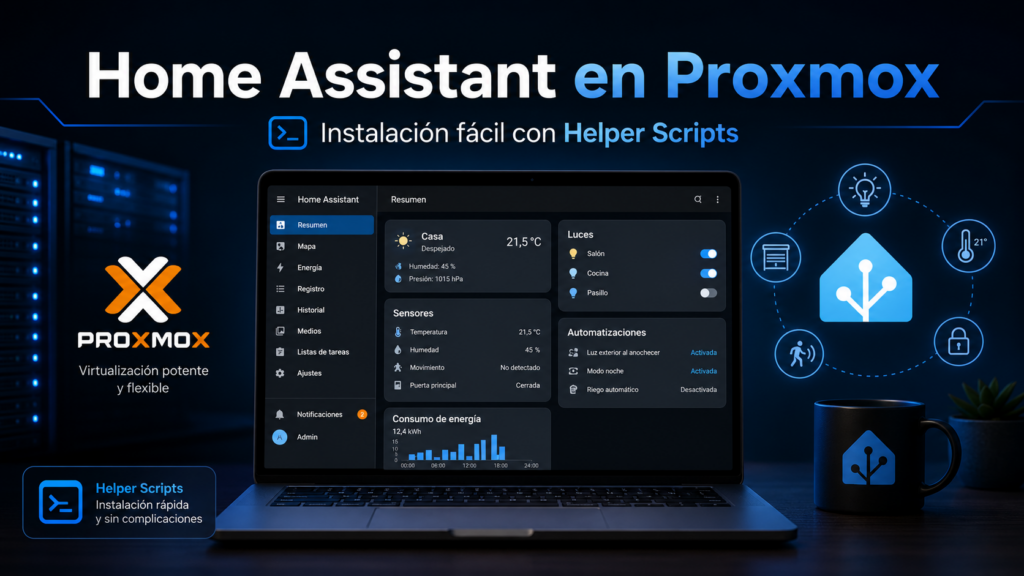 Pantalla Home Assistant Proxmox
