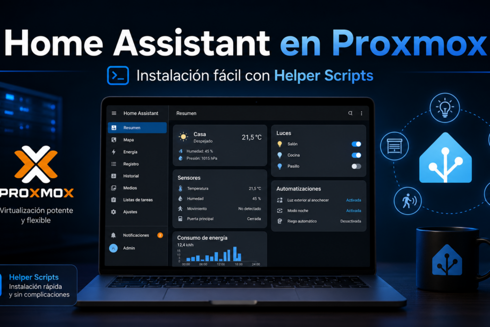 Pantalla Home Assistant Proxmox
